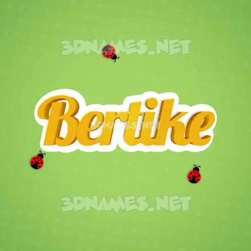 bertike in Ladybugs style - 3D name wallpaper bertike in Ladybugs style - 3D name wallpaper
