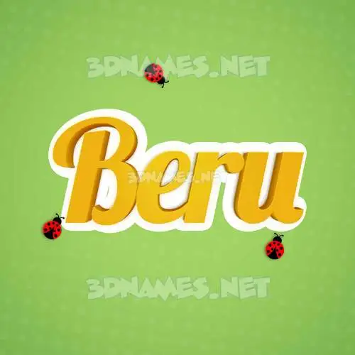 beru in Ladybugs style - 3D name wallpaper beru in Ladybugs style - 3D name wallpaper