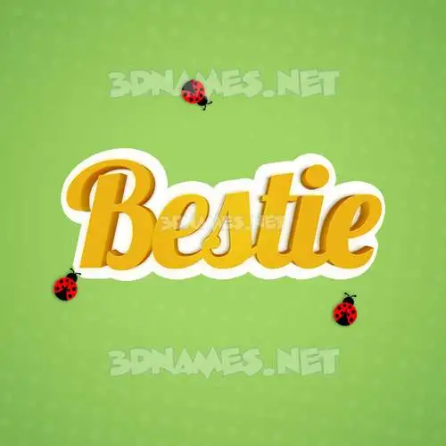 bestie in Ladybugs style - 3D name wallpaper bestie in Ladybugs style - 3D name wallpaper