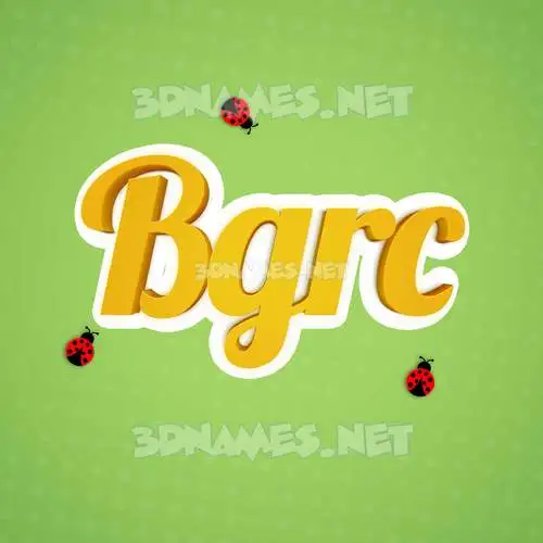 bgrc in Ladybugs style - 3D name wallpaper