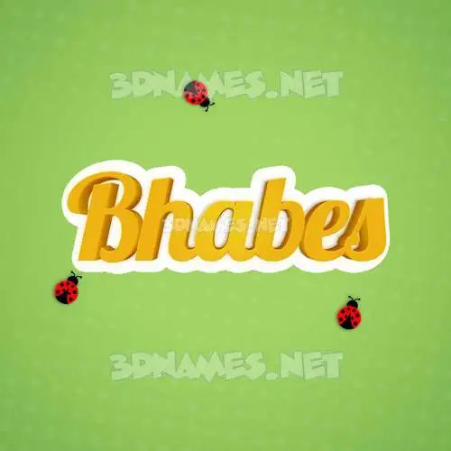 bhabes in Ladybugs style - 3D name wallpaper