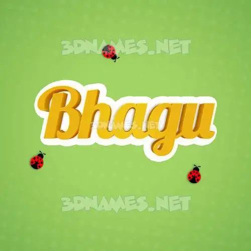 bhagu in Ladybugs style - 3D name wallpaper