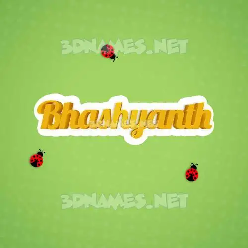bhashyanth in Ladybugs style - 3D name wallpaper