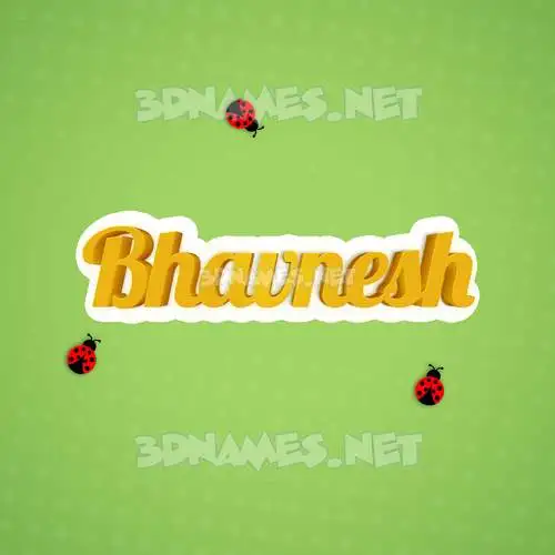 bhavnesh in Ladybugs style - 3D name wallpaper