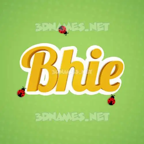 bhie in Ladybugs style - 3D name wallpaper bhie in Ladybugs style - 3D name wallpaper
