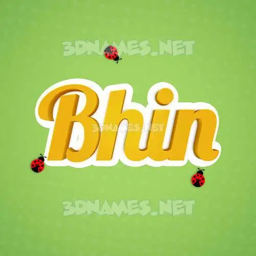 bhin in Ladybugs style - 3D name wallpaper