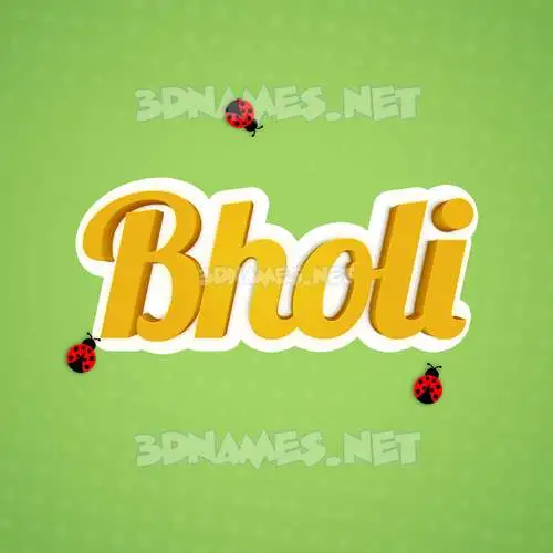 bholi in Ladybugs style - 3D name wallpaper