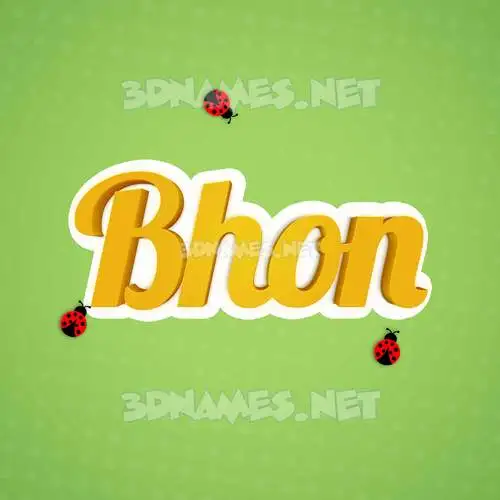 bhon in Ladybugs style - 3D name wallpaper
