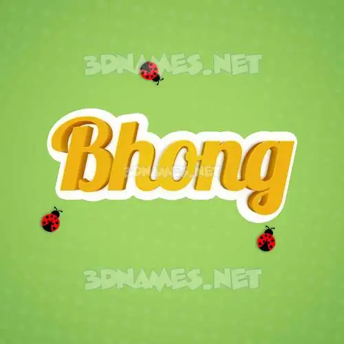 bhong in Ladybugs style - 3D name wallpaper bhong in Ladybugs style - 3D name wallpaper