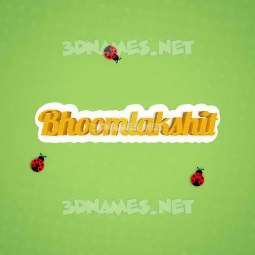 bhoomlakshit in Ladybugs style - 3D name wallpaper