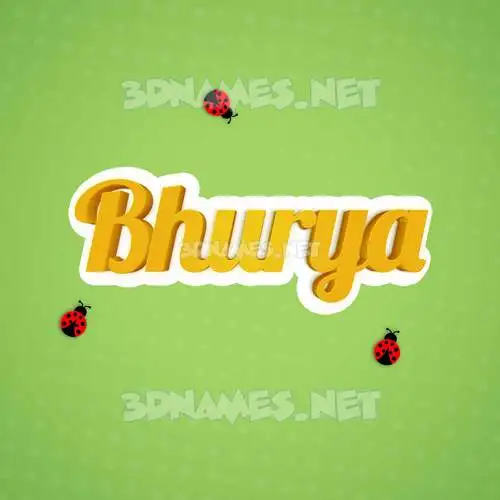 bhurya in Ladybugs style - 3D name wallpaper