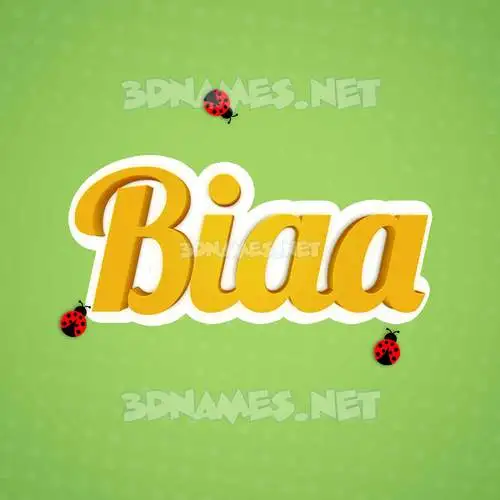 biaa in Ladybugs style - 3D name wallpaper