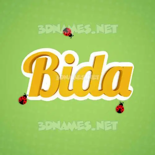 bida in Ladybugs style - 3D name wallpaper bida in Ladybugs style - 3D name wallpaper