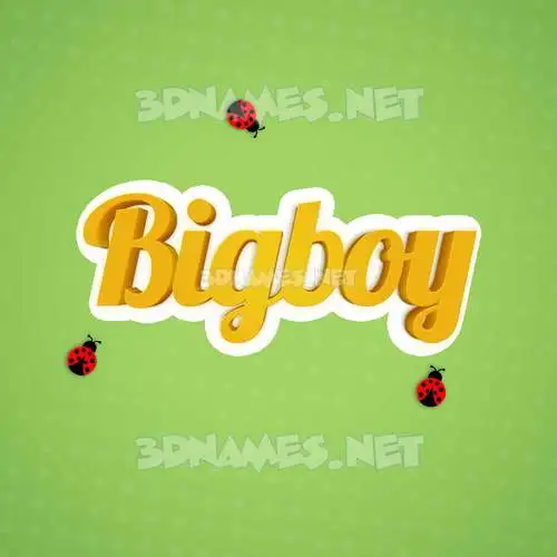 bigboy in Ladybugs style - 3D name wallpaper bigboy in Ladybugs style - 3D name wallpaper