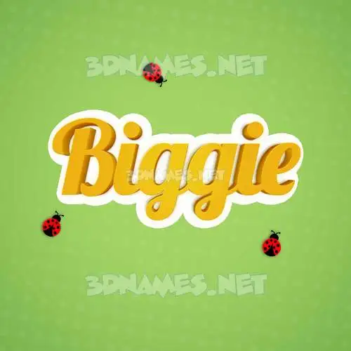 biggie in Ladybugs style - 3D name wallpaper biggie in Ladybugs style - 3D name wallpaper