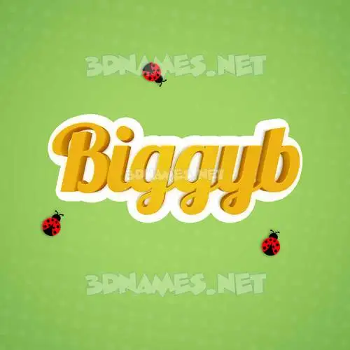 biggyb in Ladybugs style - 3D name wallpaper biggyb in Ladybugs style - 3D name wallpaper