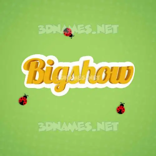 bigshow in Ladybugs style - 3D name wallpaper