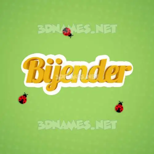 bijender in Ladybugs style - 3D name wallpaper bijender in Ladybugs style - 3D name wallpaper