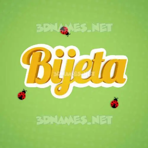 bijeta in Ladybugs style - 3D name wallpaper bijeta in Ladybugs style - 3D name wallpaper