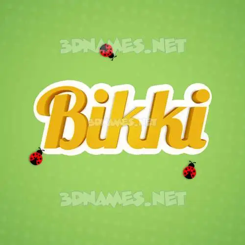 bikki in Ladybugs style - 3D name wallpaper bikki in Ladybugs style - 3D name wallpaper