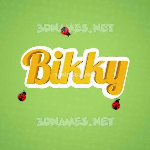 bikky in Ladybugs style - 3D name wallpaper bikky in Ladybugs style - 3D name wallpaper