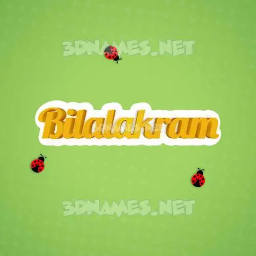 bilalakram in Ladybugs style - 3D name wallpaper bilalakram in Ladybugs style - 3D name wallpaper