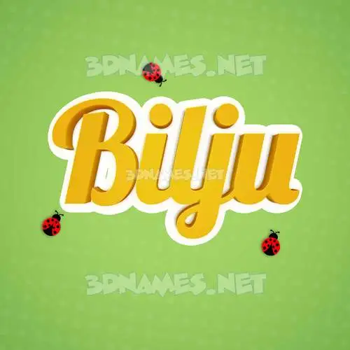 bilju in Ladybugs style - 3D name wallpaper bilju in Ladybugs style - 3D name wallpaper
