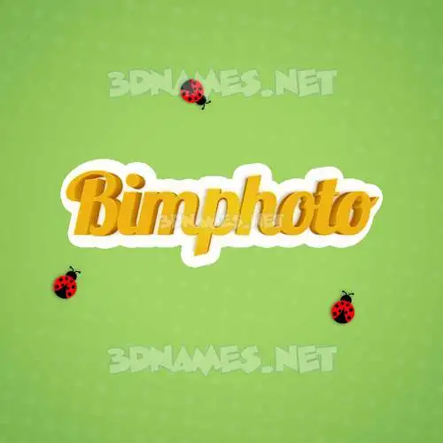 bimphoto in Ladybugs style - 3D name wallpaper bimphoto in Ladybugs style - 3D name wallpaper