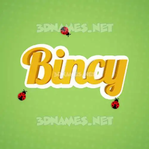 bincy in Ladybugs style - 3D name wallpaper
