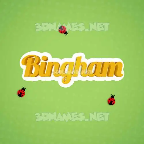 bingham in Ladybugs style - 3D name wallpaper bingham in Ladybugs style - 3D name wallpaper
