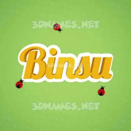 binsu in Ladybugs style - 3D name wallpaper