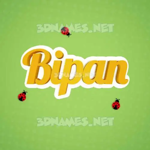 bipan in Ladybugs style - 3D name wallpaper