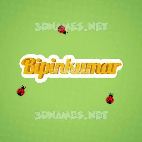 bipinkumar in Ladybugs style - 3D name wallpaper