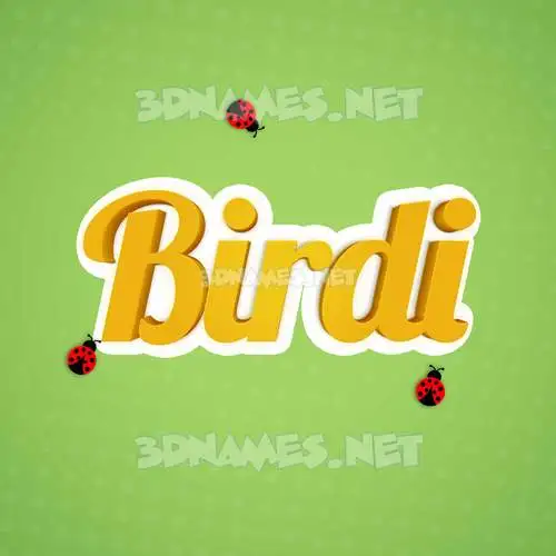 birdi in Ladybugs style - 3D name wallpaper birdi in Ladybugs style - 3D name wallpaper