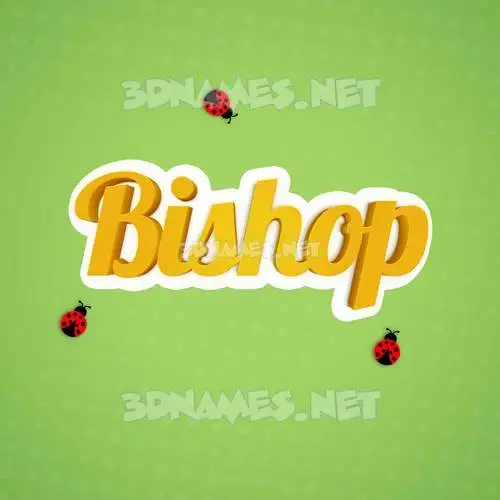 bishop in Ladybugs style - 3D name wallpaper