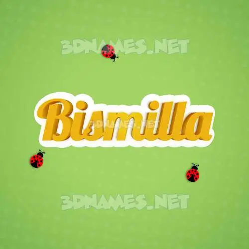 bismilla in Ladybugs style - 3D name wallpaper bismilla in Ladybugs style - 3D name wallpaper