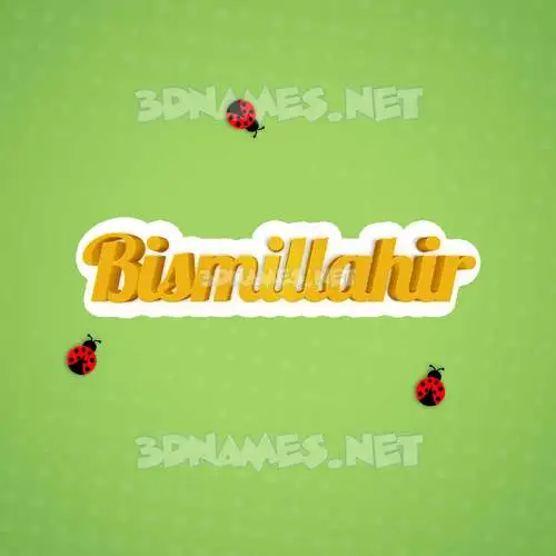 bismillahir in Ladybugs style - 3D name wallpaper bismillahir in Ladybugs style - 3D name wallpaper