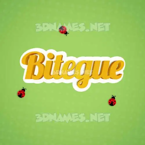 bitegue in Ladybugs style - 3D name wallpaper bitegue in Ladybugs style - 3D name wallpaper