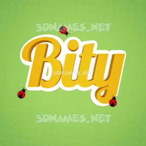 bity in Ladybugs style - 3D name wallpaper bity in Ladybugs style - 3D name wallpaper