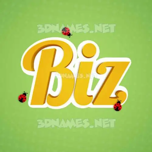biz in Ladybugs style - 3D name wallpaper biz in Ladybugs style - 3D name wallpaper