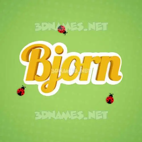 bjorn in Ladybugs style - 3D name wallpaper bjorn in Ladybugs style - 3D name wallpaper
