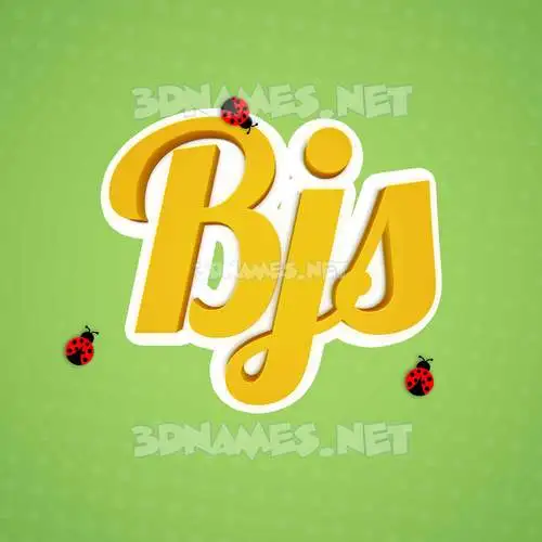 bjs in Ladybugs style - 3D name wallpaper