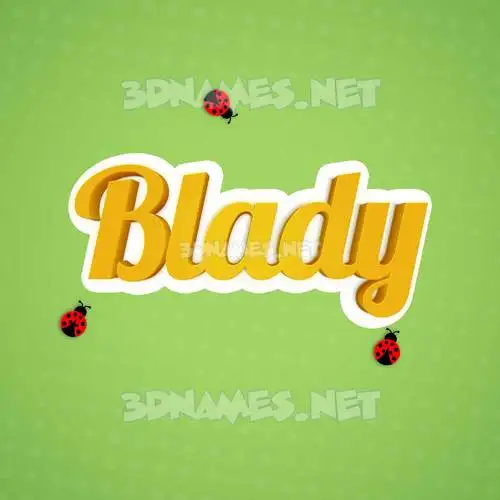 blady in Ladybugs style - 3D name wallpaper