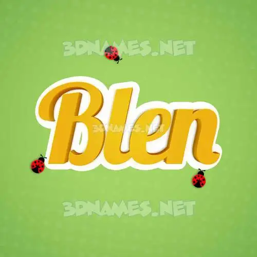 blen in Ladybugs style - 3D name wallpaper