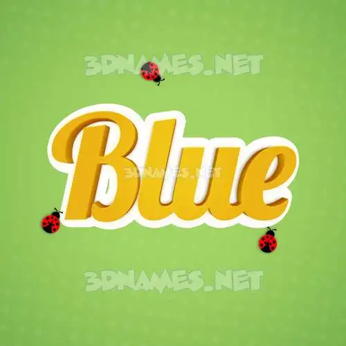 blue in Ladybugs style - 3D name wallpaper blue in Ladybugs style - 3D name wallpaper