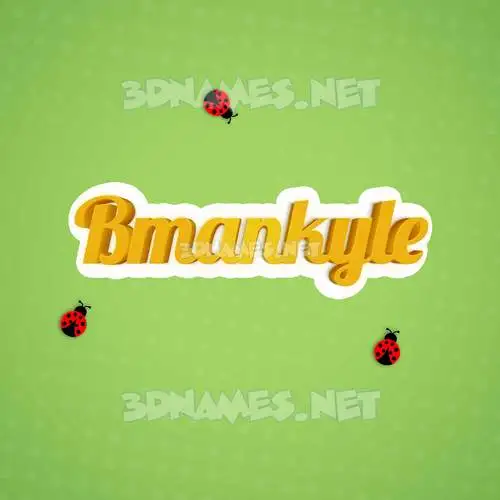 bmankyle in Ladybugs style - 3D name wallpaper