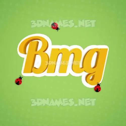 bmg in Ladybugs style - 3D name wallpaper bmg in Ladybugs style - 3D name wallpaper