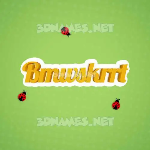 bmwskrrt in Ladybugs style - 3D name wallpaper bmwskrrt in Ladybugs style - 3D name wallpaper
