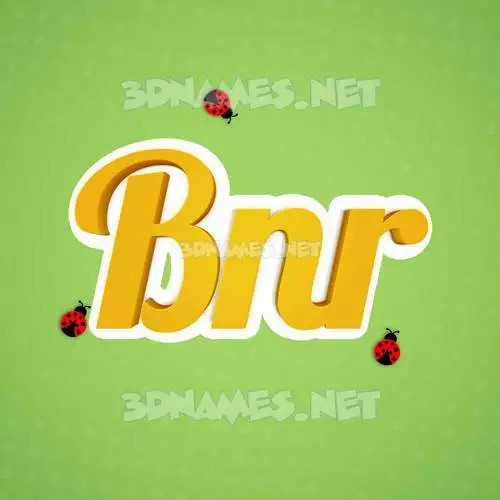 bnr in Ladybugs style - 3D name wallpaper bnr in Ladybugs style - 3D name wallpaper