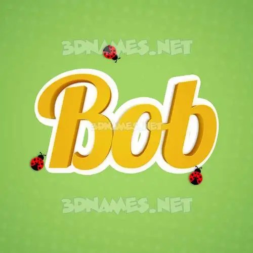 bob in Ladybugs style - 3D name wallpaper bob in Ladybugs style - 3D name wallpaper
